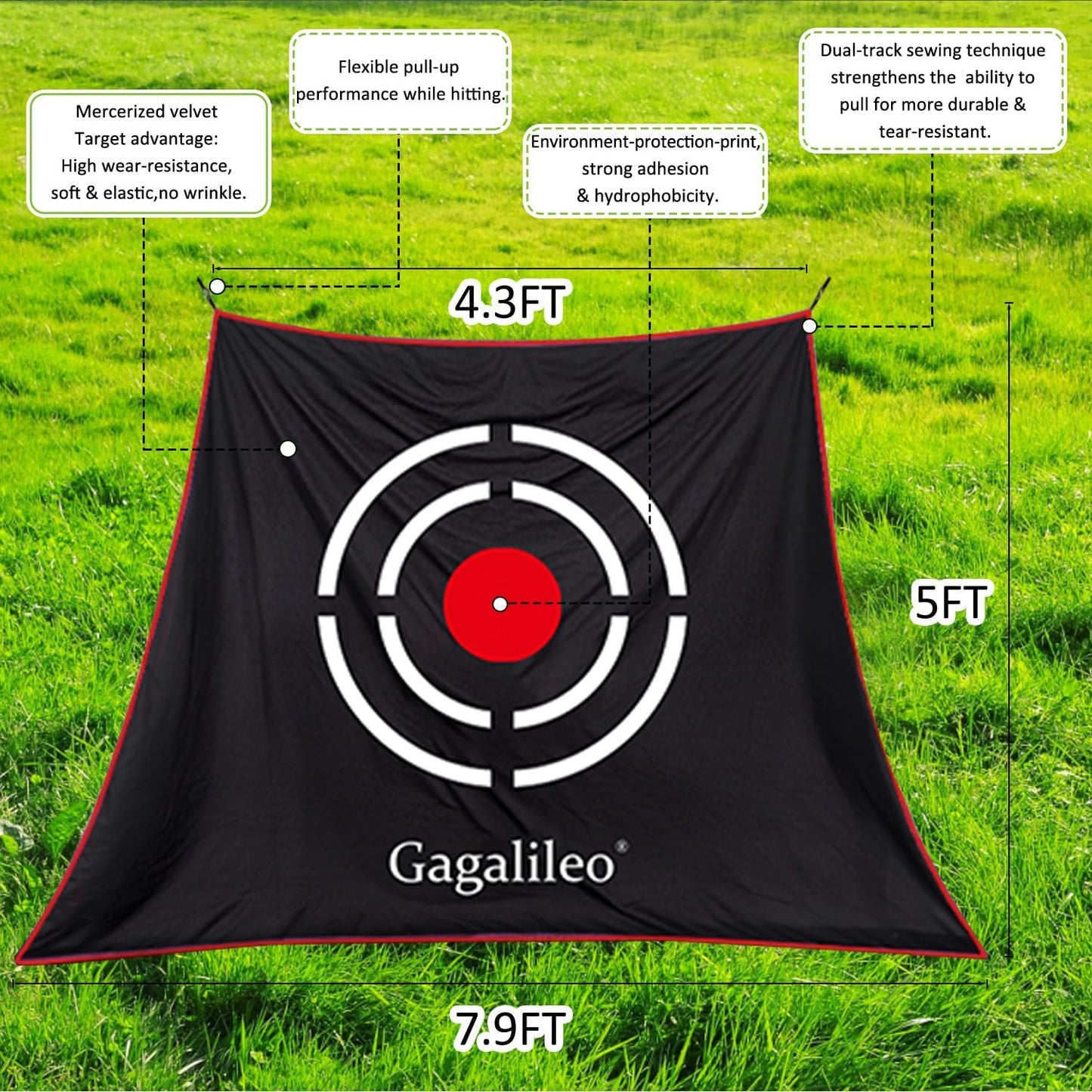 Golf Net for Backyard Practice: 12X7Ft Hitting Net with Mat & Target – Training for Driving Chipping Swing Golf Gift for Dad Husband Men