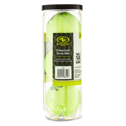 Pressurized Tennis Balls, 3-Pack, All Court Use